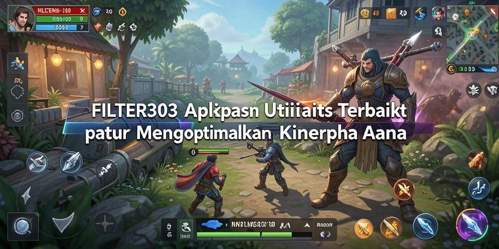 Tampilan utama aplikasi FILTER303 yang menampilkan fitur utama.