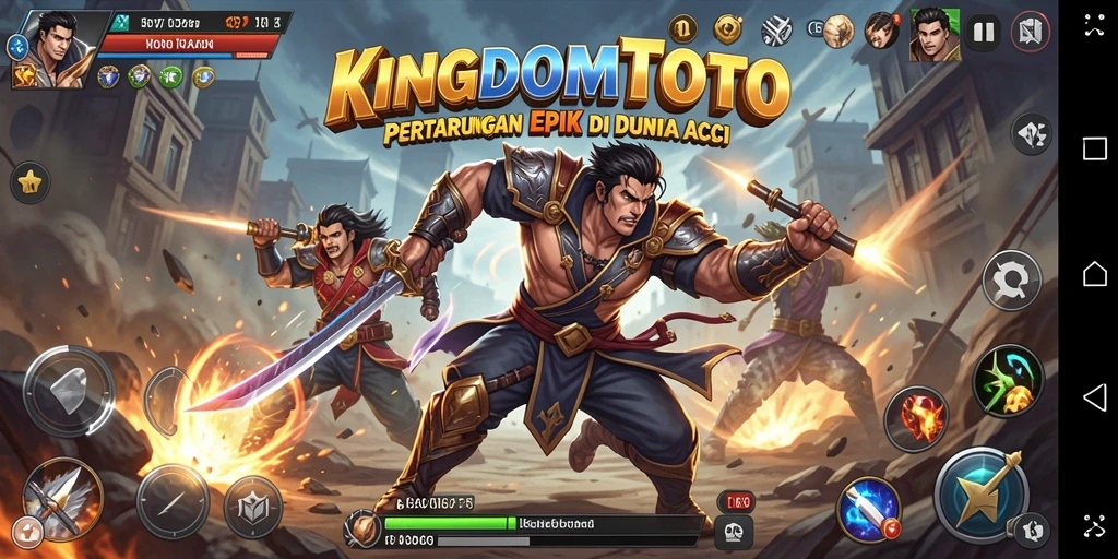Tangkapan layar dari gameplay seru KINGDOMTOTO dengan pertempuran epik.