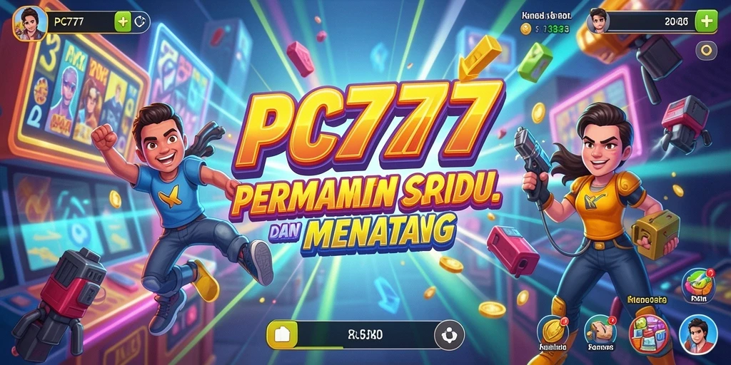 Screenshot utama PC777 menampilkan aksi seru dan gameplay Arcade.