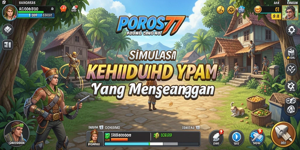 Tampilan gameplay POROS77 yang menarik dan realistis.