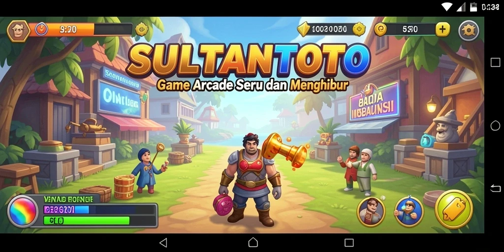 Tangkapan layar SULTANTOTO menampilkan gameplay Arcade yang seru dan menantang.